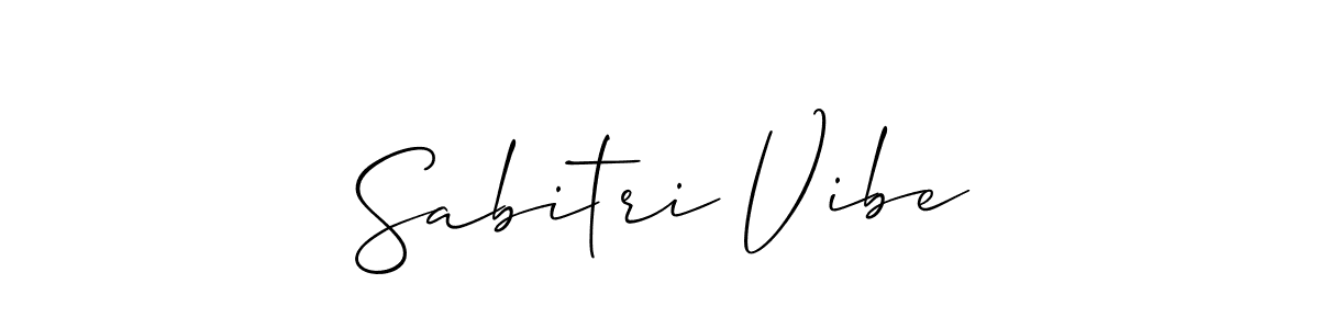 Create a beautiful signature design for name Sabitri Vibe. With this signature (Allison_Script) fonts, you can make a handwritten signature for free. Sabitri Vibe signature style 2 images and pictures png
