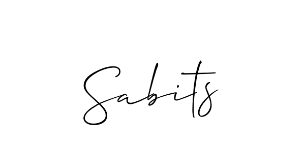 Best and Professional Signature Style for Sabits. Allison_Script Best Signature Style Collection. Sabits signature style 2 images and pictures png