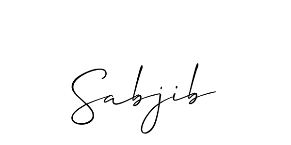 It looks lik you need a new signature style for name Sabjib. Design unique handwritten (Allison_Script) signature with our free signature maker in just a few clicks. Sabjib signature style 2 images and pictures png