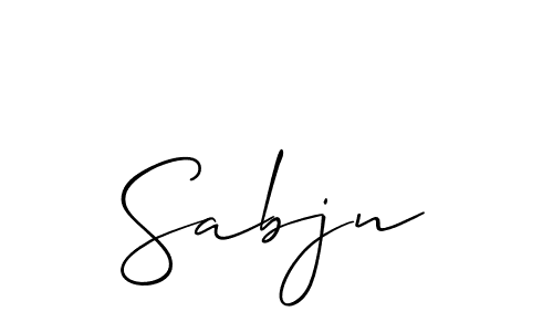 It looks lik you need a new signature style for name Sabjn. Design unique handwritten (Allison_Script) signature with our free signature maker in just a few clicks. Sabjn signature style 2 images and pictures png