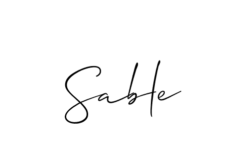 Make a beautiful signature design for name Sable. With this signature (Allison_Script) style, you can create a handwritten signature for free. Sable signature style 2 images and pictures png