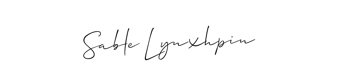 How to Draw Sable Lynxhpin signature style? Allison_Script is a latest design signature styles for name Sable Lynxhpin. Sable Lynxhpin signature style 2 images and pictures png
