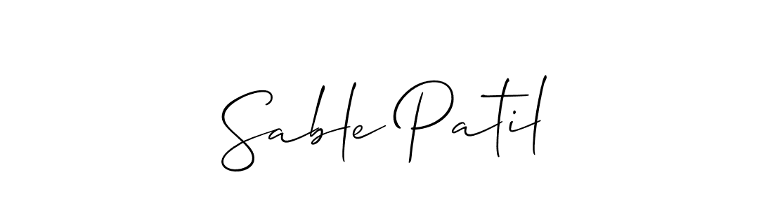 Make a short Sable Patil signature style. Manage your documents anywhere anytime using Allison_Script. Create and add eSignatures, submit forms, share and send files easily. Sable Patil signature style 2 images and pictures png