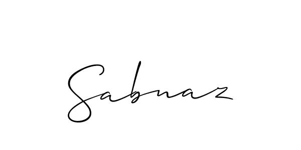 Also You can easily find your signature by using the search form. We will create Sabnaz name handwritten signature images for you free of cost using Allison_Script sign style. Sabnaz signature style 2 images and pictures png