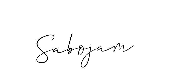 Also You can easily find your signature by using the search form. We will create Sabojam name handwritten signature images for you free of cost using Allison_Script sign style. Sabojam signature style 2 images and pictures png