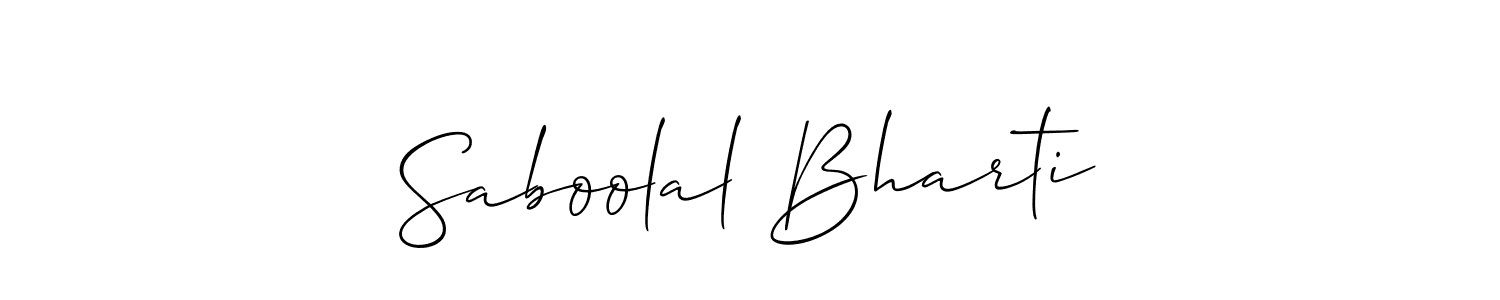 You can use this online signature creator to create a handwritten signature for the name Saboolal Bharti. This is the best online autograph maker. Saboolal Bharti signature style 2 images and pictures png