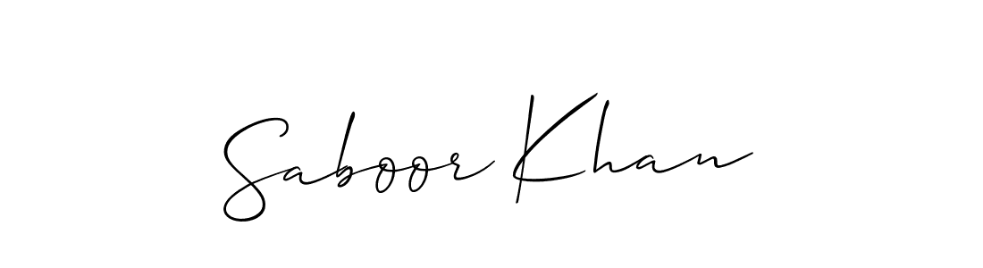 You should practise on your own different ways (Allison_Script) to write your name (Saboor Khan) in signature. don't let someone else do it for you. Saboor Khan signature style 2 images and pictures png