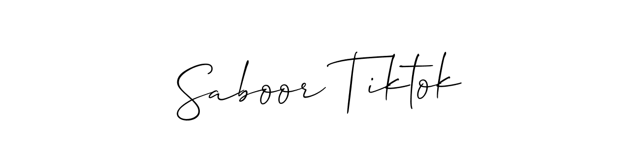 How to make Saboor Tiktok name signature. Use Allison_Script style for creating short signs online. This is the latest handwritten sign. Saboor Tiktok signature style 2 images and pictures png