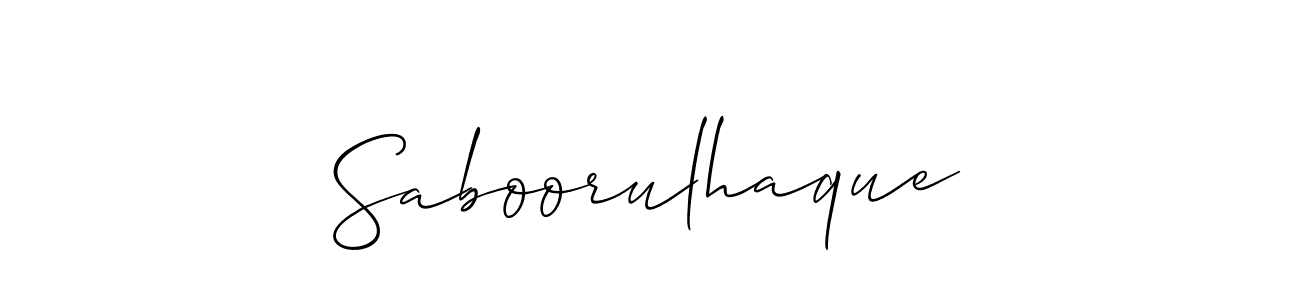 Design your own signature with our free online signature maker. With this signature software, you can create a handwritten (Allison_Script) signature for name Saboorulhaque. Saboorulhaque signature style 2 images and pictures png