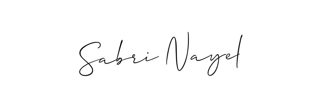 Design your own signature with our free online signature maker. With this signature software, you can create a handwritten (Allison_Script) signature for name Sabri Nayel. Sabri Nayel signature style 2 images and pictures png