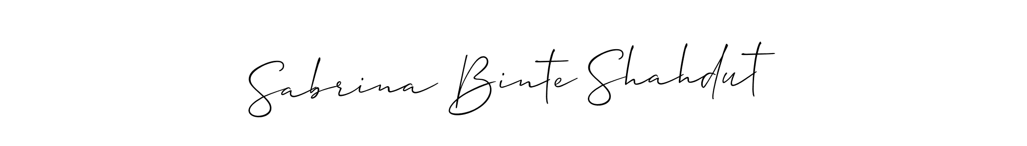 Also You can easily find your signature by using the search form. We will create Sabrina Binte Shahdut name handwritten signature images for you free of cost using Allison_Script sign style. Sabrina Binte Shahdut signature style 2 images and pictures png