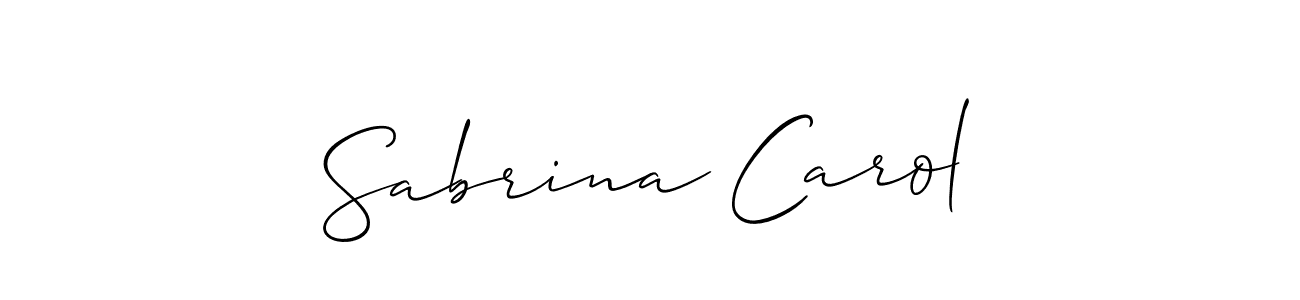 Check out images of Autograph of Sabrina Carol name. Actor Sabrina Carol Signature Style. Allison_Script is a professional sign style online. Sabrina Carol signature style 2 images and pictures png