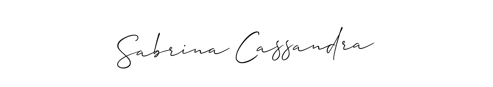 Also You can easily find your signature by using the search form. We will create Sabrina Cassandra name handwritten signature images for you free of cost using Allison_Script sign style. Sabrina Cassandra signature style 2 images and pictures png