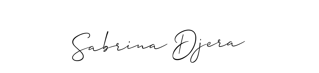 You should practise on your own different ways (Allison_Script) to write your name (Sabrina Djera) in signature. don't let someone else do it for you. Sabrina Djera signature style 2 images and pictures png