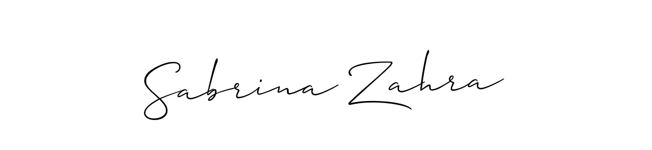 How to make Sabrina Zahra signature? Allison_Script is a professional autograph style. Create handwritten signature for Sabrina Zahra name. Sabrina Zahra signature style 2 images and pictures png
