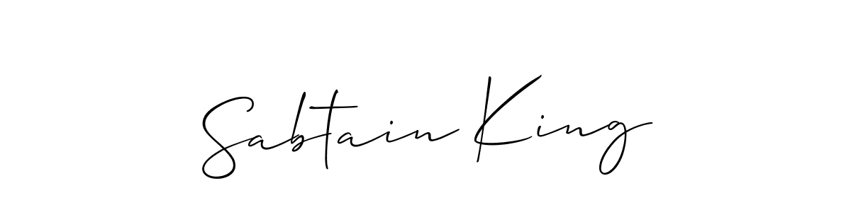 Design your own signature with our free online signature maker. With this signature software, you can create a handwritten (Allison_Script) signature for name Sabtain King. Sabtain King signature style 2 images and pictures png