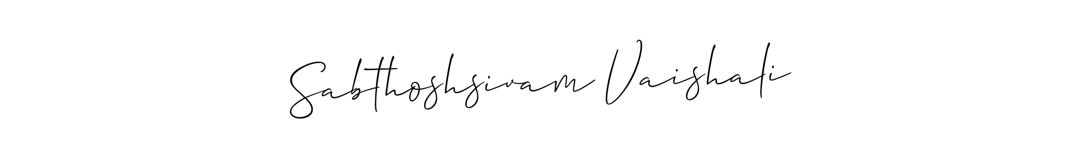 This is the best signature style for the Sabthoshsivam Vaishali name. Also you like these signature font (Allison_Script). Mix name signature. Sabthoshsivam Vaishali signature style 2 images and pictures png