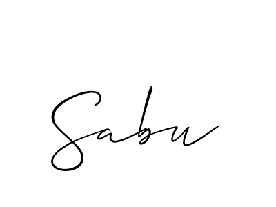 Make a beautiful signature design for name Sabu. With this signature (Allison_Script) style, you can create a handwritten signature for free. Sabu signature style 2 images and pictures png