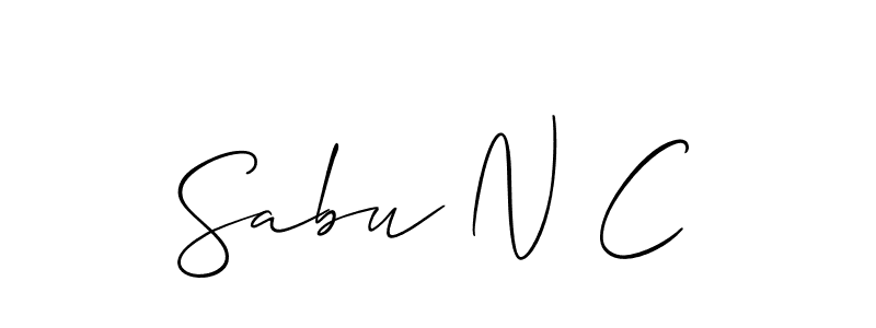 How to Draw Sabu N C signature style? Allison_Script is a latest design signature styles for name Sabu N C. Sabu N C signature style 2 images and pictures png