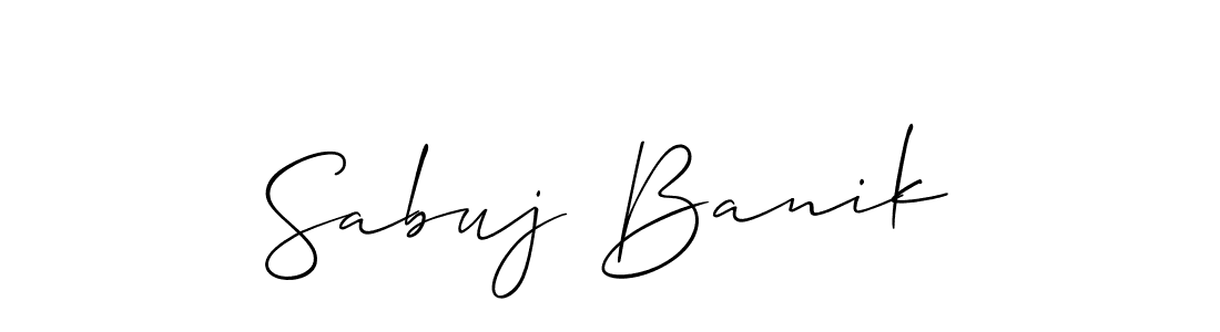 You should practise on your own different ways (Allison_Script) to write your name (Sabuj Banik) in signature. don't let someone else do it for you. Sabuj Banik signature style 2 images and pictures png