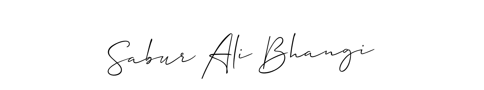 Also we have Sabur Ali Bhangi name is the best signature style. Create professional handwritten signature collection using Allison_Script autograph style. Sabur Ali Bhangi signature style 2 images and pictures png