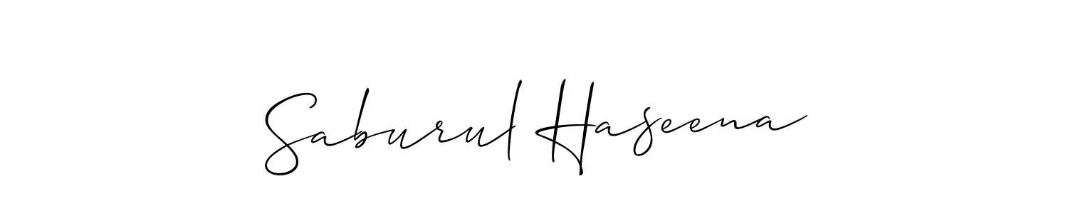 You can use this online signature creator to create a handwritten signature for the name Saburul Haseena. This is the best online autograph maker. Saburul Haseena signature style 2 images and pictures png