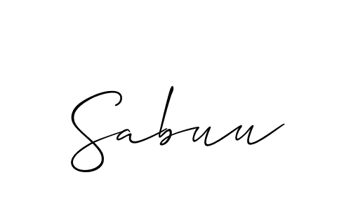 Allison_Script is a professional signature style that is perfect for those who want to add a touch of class to their signature. It is also a great choice for those who want to make their signature more unique. Get Sabuu name to fancy signature for free. Sabuu signature style 2 images and pictures png