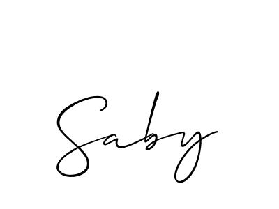 You should practise on your own different ways (Allison_Script) to write your name (Saby) in signature. don't let someone else do it for you. Saby signature style 2 images and pictures png