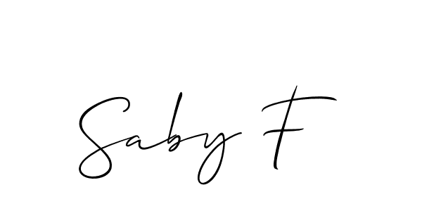 You can use this online signature creator to create a handwritten signature for the name Saby F. This is the best online autograph maker. Saby F signature style 2 images and pictures png