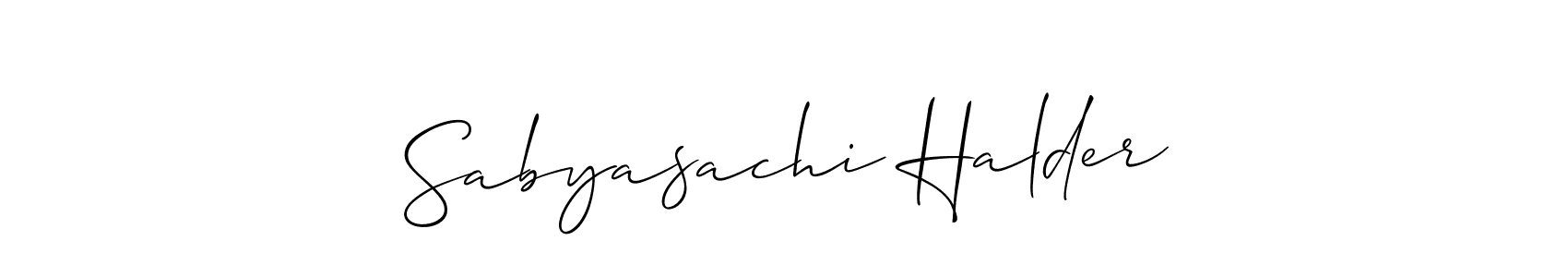 It looks lik you need a new signature style for name Sabyasachi Halder. Design unique handwritten (Allison_Script) signature with our free signature maker in just a few clicks. Sabyasachi Halder signature style 2 images and pictures png