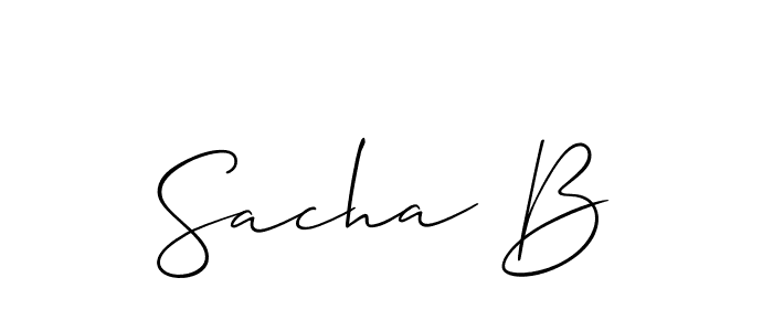 Create a beautiful signature design for name Sacha B. With this signature (Allison_Script) fonts, you can make a handwritten signature for free. Sacha B signature style 2 images and pictures png