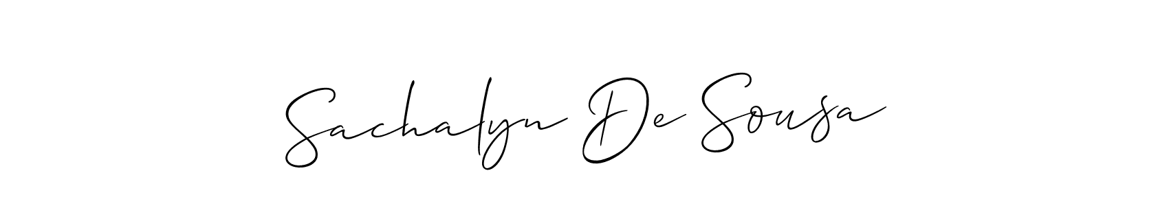 Sachalyn De Sousa stylish signature style. Best Handwritten Sign (Allison_Script) for my name. Handwritten Signature Collection Ideas for my name Sachalyn De Sousa. Sachalyn De Sousa signature style 2 images and pictures png