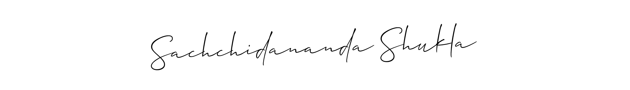 Make a beautiful signature design for name Sachchidananda Shukla. With this signature (Allison_Script) style, you can create a handwritten signature for free. Sachchidananda Shukla signature style 2 images and pictures png