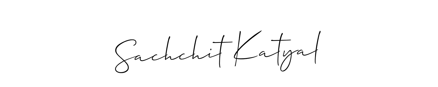 How to make Sachchit Katyal signature? Allison_Script is a professional autograph style. Create handwritten signature for Sachchit Katyal name. Sachchit Katyal signature style 2 images and pictures png