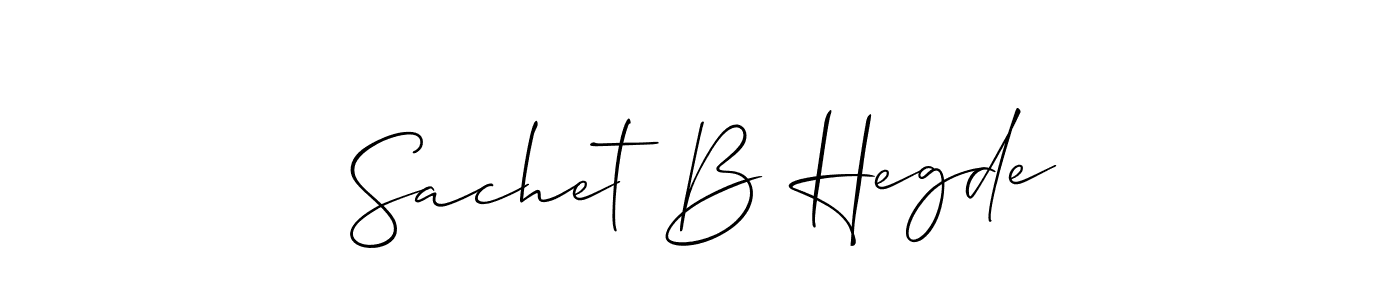 Allison_Script is a professional signature style that is perfect for those who want to add a touch of class to their signature. It is also a great choice for those who want to make their signature more unique. Get Sachet B Hegde name to fancy signature for free. Sachet B Hegde signature style 2 images and pictures png