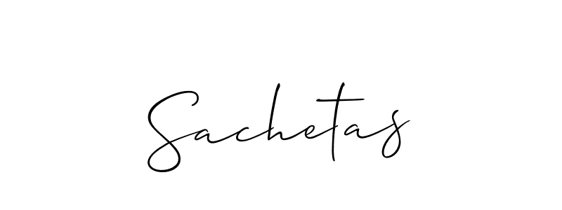 It looks lik you need a new signature style for name Sachetas. Design unique handwritten (Allison_Script) signature with our free signature maker in just a few clicks. Sachetas signature style 2 images and pictures png