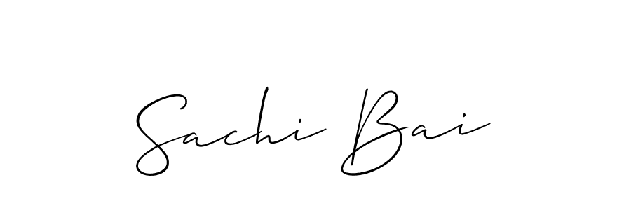 Design your own signature with our free online signature maker. With this signature software, you can create a handwritten (Allison_Script) signature for name Sachi Bai. Sachi Bai signature style 2 images and pictures png