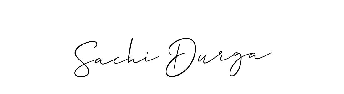 Use a signature maker to create a handwritten signature online. With this signature software, you can design (Allison_Script) your own signature for name Sachi Durga. Sachi Durga signature style 2 images and pictures png