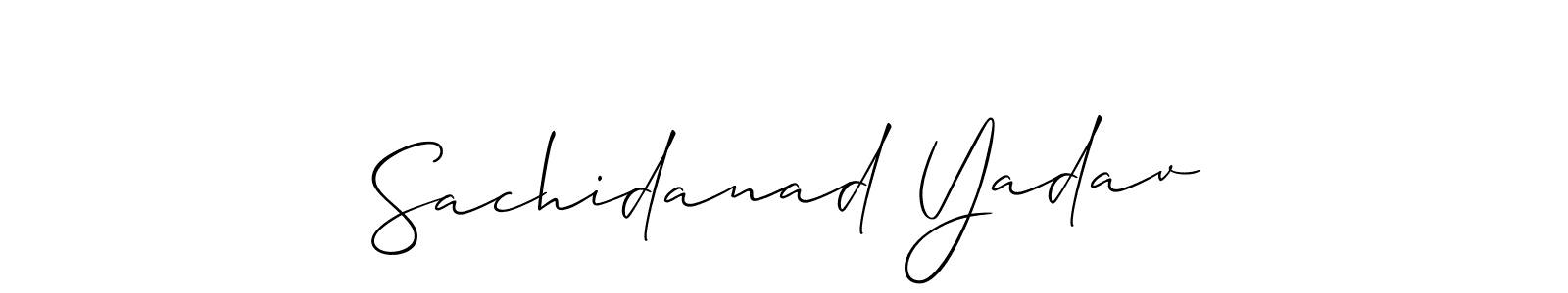 Allison_Script is a professional signature style that is perfect for those who want to add a touch of class to their signature. It is also a great choice for those who want to make their signature more unique. Get Sachidanad Yadav name to fancy signature for free. Sachidanad Yadav signature style 2 images and pictures png