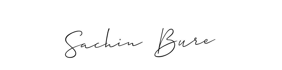 Sachin  Bure stylish signature style. Best Handwritten Sign (Allison_Script) for my name. Handwritten Signature Collection Ideas for my name Sachin  Bure. Sachin  Bure signature style 2 images and pictures png