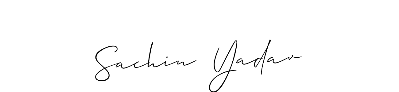 The best way (Allison_Script) to make a short signature is to pick only two or three words in your name. The name Sachin  Yadav include a total of six letters. For converting this name. Sachin  Yadav signature style 2 images and pictures png