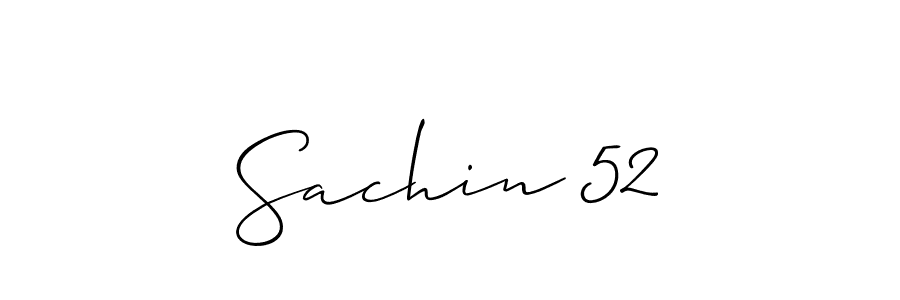 Use a signature maker to create a handwritten signature online. With this signature software, you can design (Allison_Script) your own signature for name Sachin 52. Sachin 52 signature style 2 images and pictures png