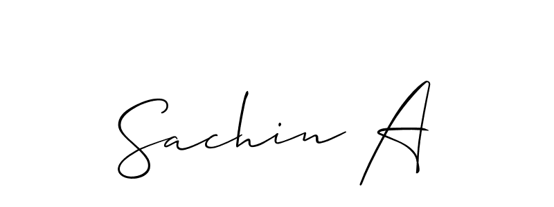 How to Draw Sachin A signature style? Allison_Script is a latest design signature styles for name Sachin A. Sachin A signature style 2 images and pictures png