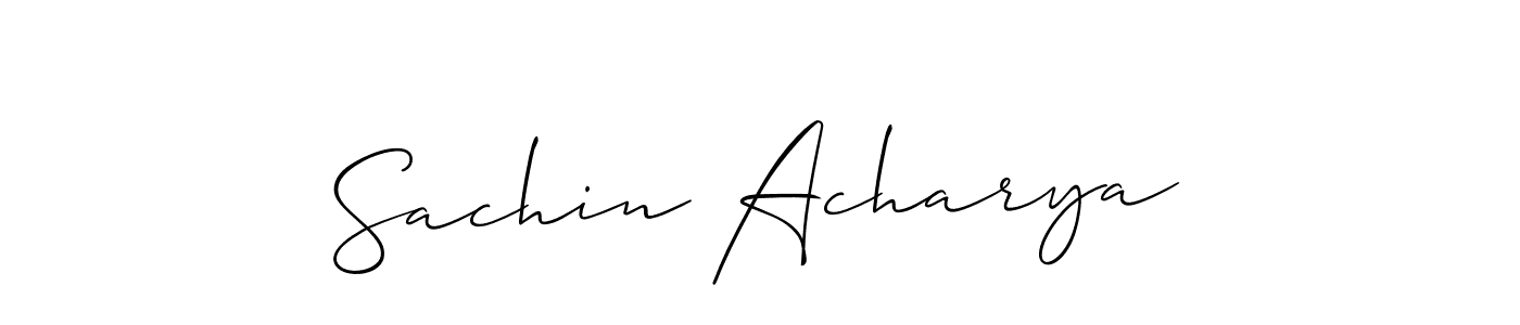 How to make Sachin Acharya signature? Allison_Script is a professional autograph style. Create handwritten signature for Sachin Acharya name. Sachin Acharya signature style 2 images and pictures png