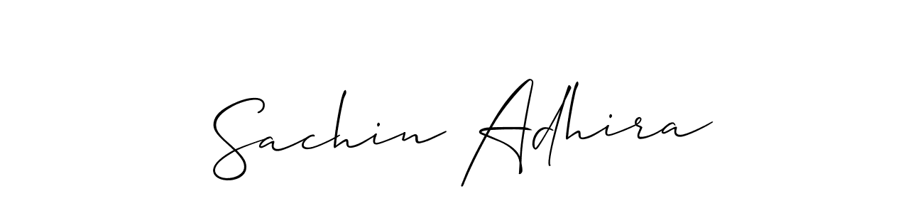 Design your own signature with our free online signature maker. With this signature software, you can create a handwritten (Allison_Script) signature for name Sachin Adhira. Sachin Adhira signature style 2 images and pictures png