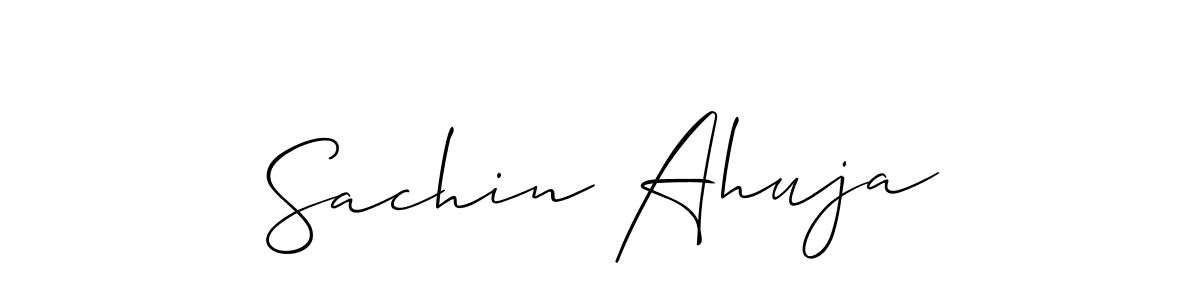 You should practise on your own different ways (Allison_Script) to write your name (Sachin Ahuja) in signature. don't let someone else do it for you. Sachin Ahuja signature style 2 images and pictures png