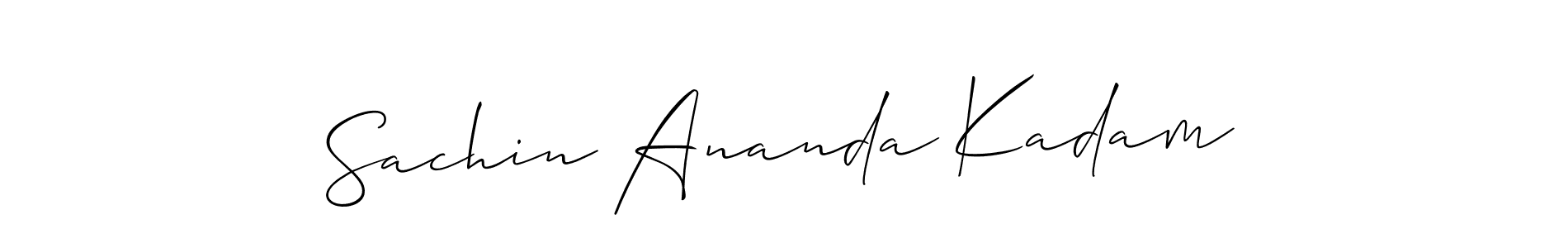 Make a beautiful signature design for name Sachin Ananda Kadam. With this signature (Allison_Script) style, you can create a handwritten signature for free. Sachin Ananda Kadam signature style 2 images and pictures png