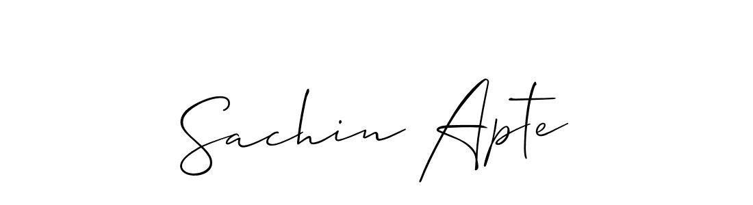 How to make Sachin Apte name signature. Use Allison_Script style for creating short signs online. This is the latest handwritten sign. Sachin Apte signature style 2 images and pictures png