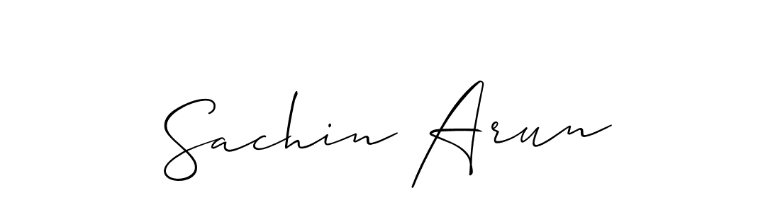 How to make Sachin Arun name signature. Use Allison_Script style for creating short signs online. This is the latest handwritten sign. Sachin Arun signature style 2 images and pictures png