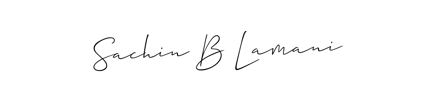 How to Draw Sachin B Lamani signature style? Allison_Script is a latest design signature styles for name Sachin B Lamani. Sachin B Lamani signature style 2 images and pictures png